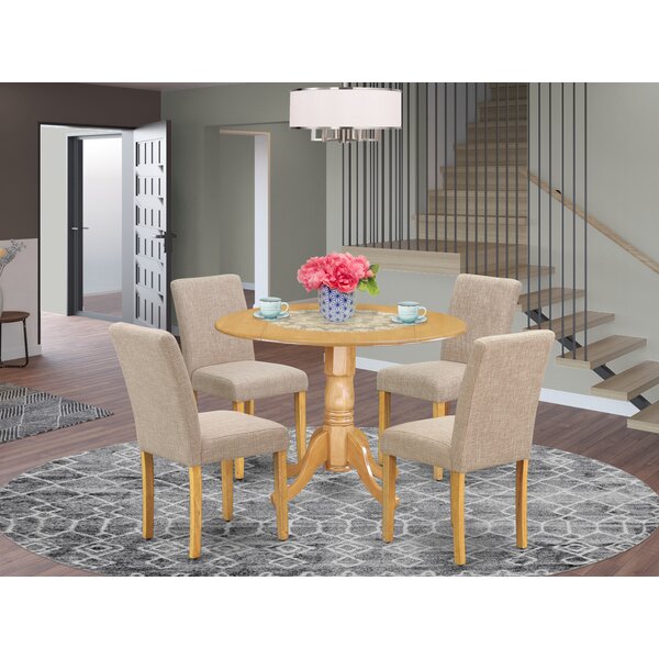 Lark Manor Janeen Drop Leaf Solid Wood Dining Set And Reviews Wayfair 6872